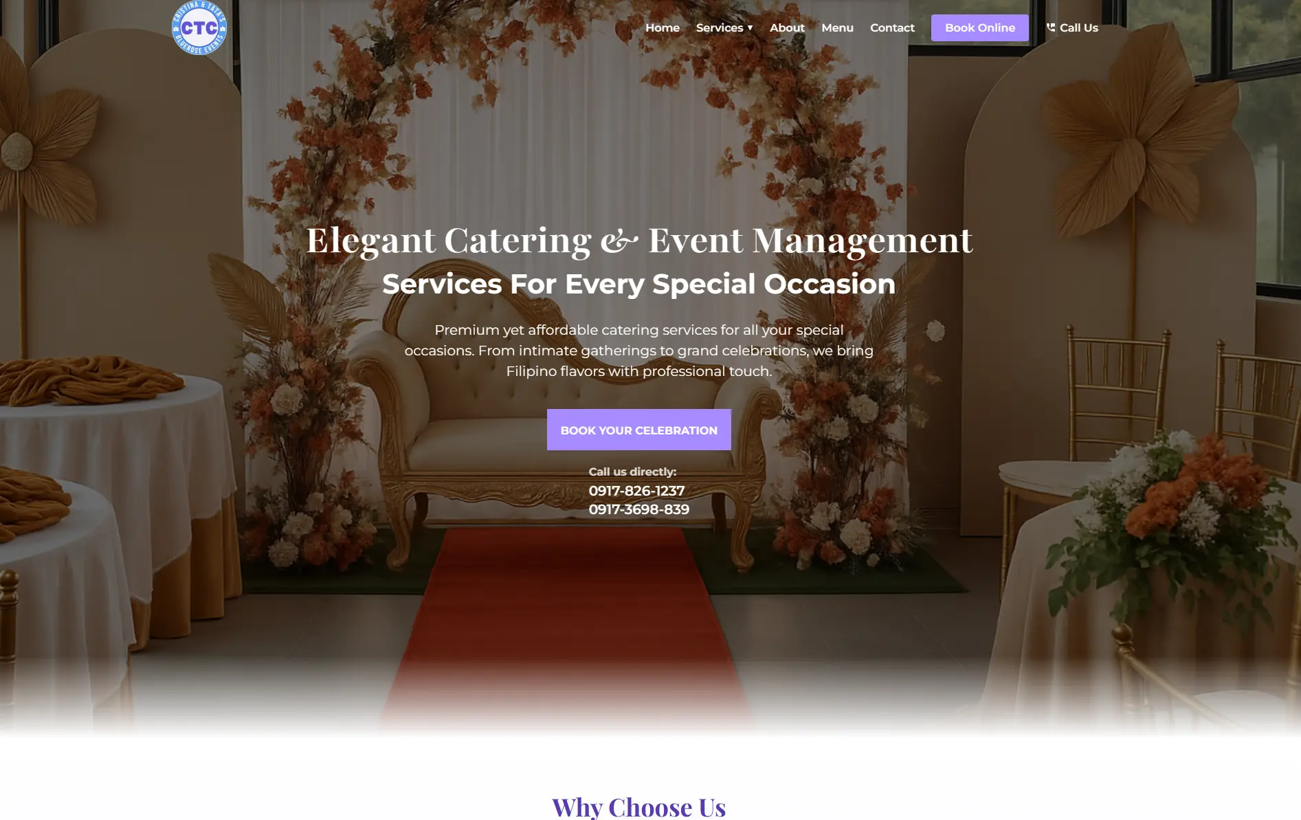 Cristina Tata's Catering website